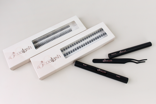 O'coalash cluster lash refill ribbons in Luna Glam and Avril Fresh Bloom styles